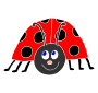 Happy Ladybug Stencil