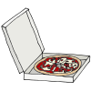 Put+pizza+in+the+box. Picture