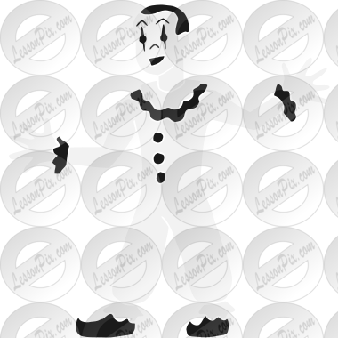 Pierrot Clown Stencil
