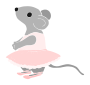 Ballerina Mouse Stencil